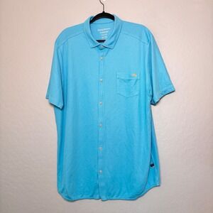 Tommy Bahama Islandzone XLarge Blue Supima Cotton Recycled Polyester Polo Shirt